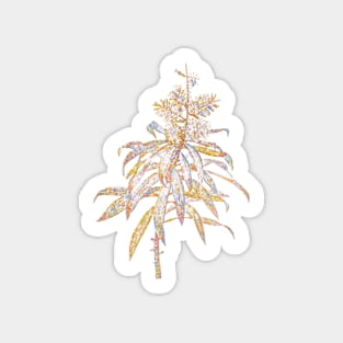 Gold Prism Mosaic Pleomele Botanical Illustration Sticker